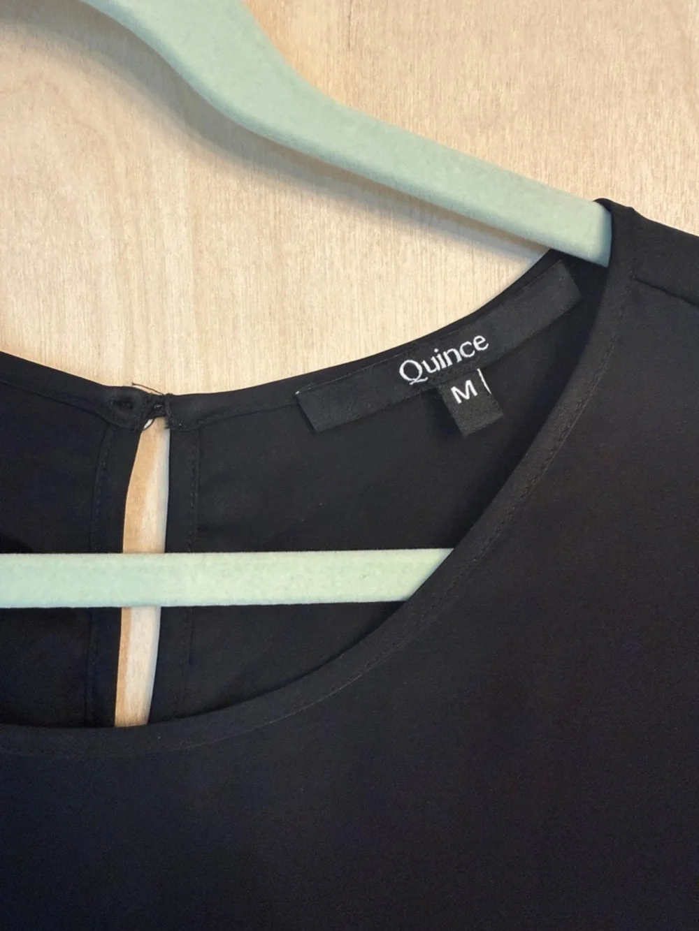 Quince Black Short-Sleeve Shift Tunic Dress - Picture 2 of 4